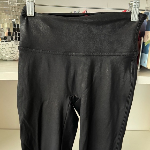 SPANX Black Faux Leather Leggings - Picture 4 of 6